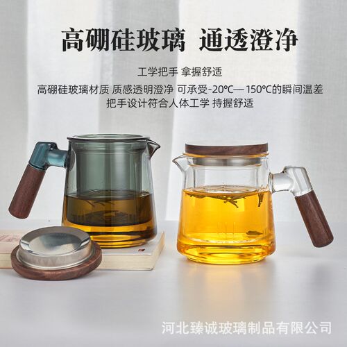定制户外茶壶茶杯一整套装泡茶壶玻璃高级感家用高硼硅茶具 过滤