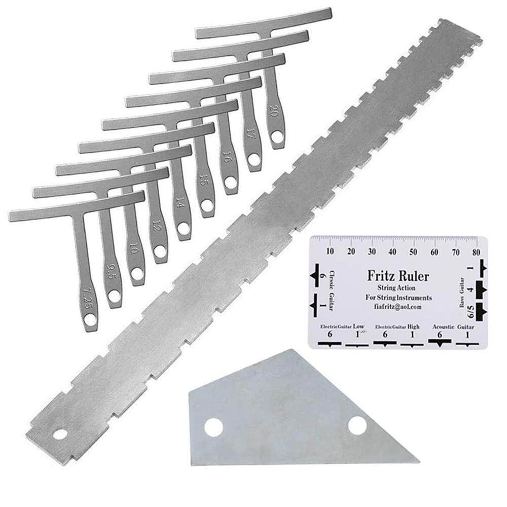 吉他琴颈缺口尺指板测量尺吉他维修工具琴颈指板品丝Z高低测量尺