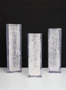 北欧简约透明花瓶摆件客厅插花家居客厅软装饰品创意餐桌花器工艺