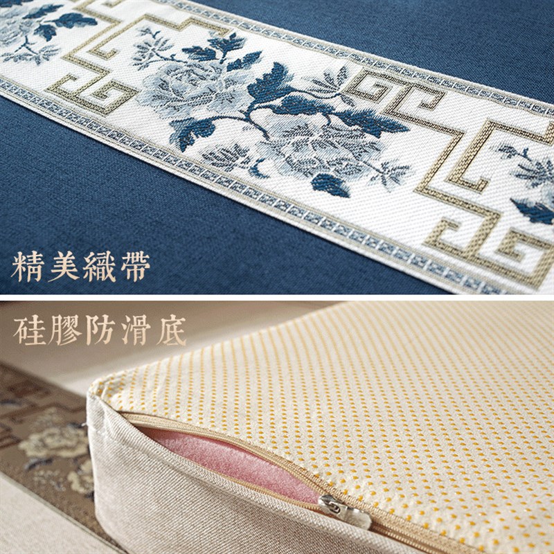 中式皮沙发坐垫带靠背高密度海绵垫子实木防滑垫罗汉床椅垫