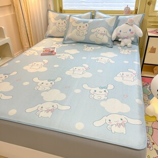 玉桂狗床笠款冰丝凉席三件v套夏季可水洗儿童宿舍A类空调软席