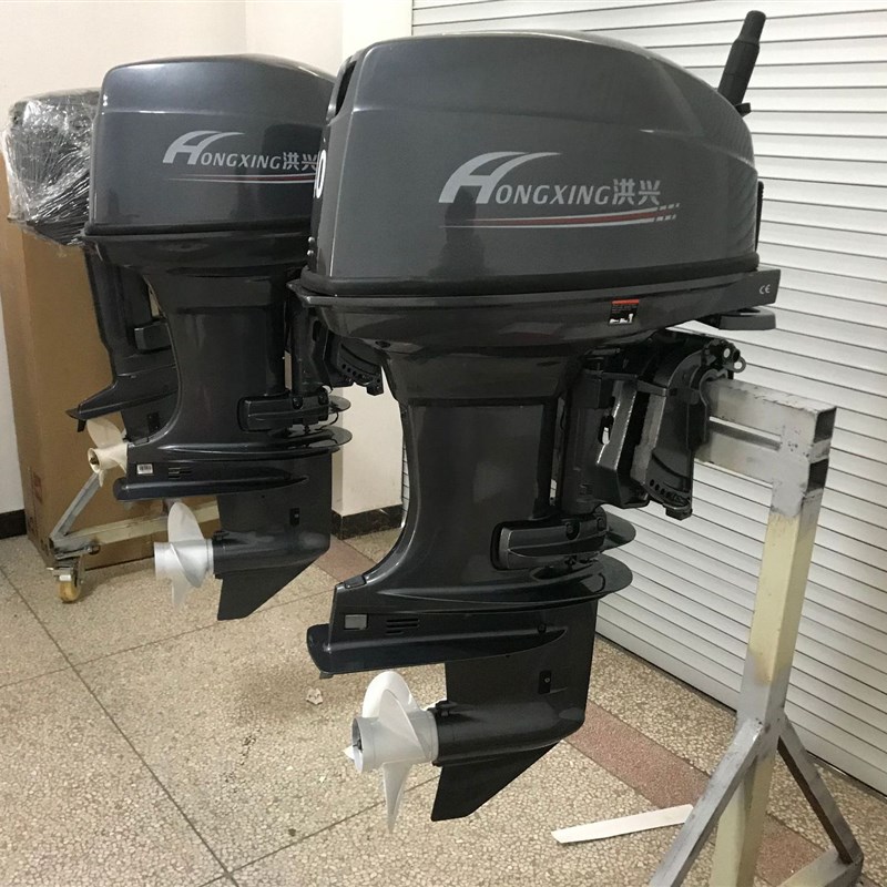 防汛橡皮艇使用汽油机,冲锋舟船外机,皮划艇挂机,充气船马达