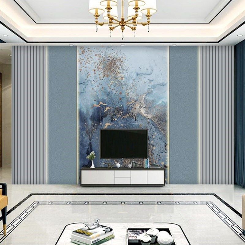 定制客厅影视墙壁画北欧简约w现代电视背景墙壁纸无纺布3D抽象图