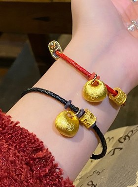 小胖福红绳手链女款本命年手串编绳手G链轻奢小众精致手绳国风饰