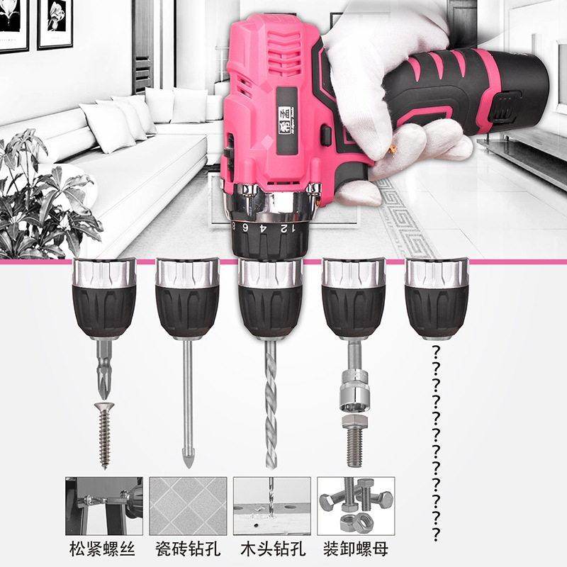 多功能手电钻套装手提式锂电钻五金工具箱修理家用木工Y工具箱组