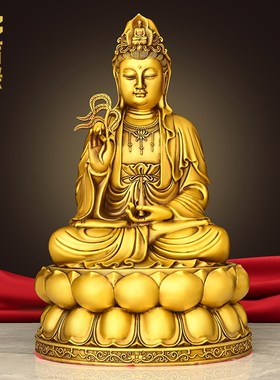 极速黄铜大日如来地m藏王弥勒佛观音菩萨人物佛像摆件玄关客厅祠