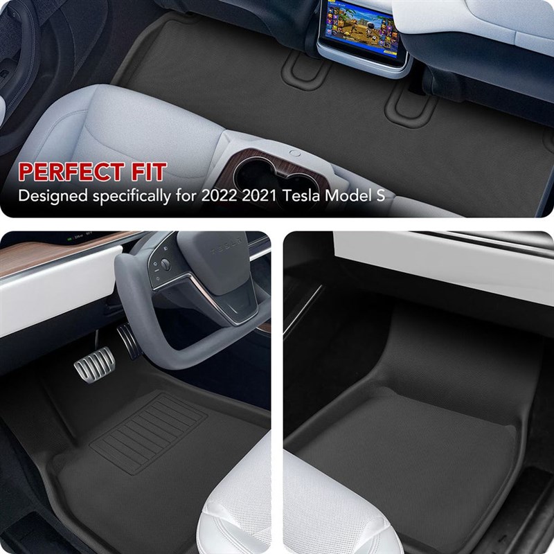 极速Floor Mats For Tpesla Model S 2021 2022 2023 3D All Weat