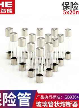 极速玻璃管5x20mm优质1oA 2 3 4 5 6 8 10A 15 20A熔断器250V保险
