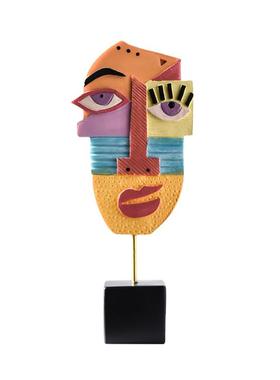 极速创意ins抽象艺术人脸摆件轻奢现代客厅电视酒V柜办公室家居装