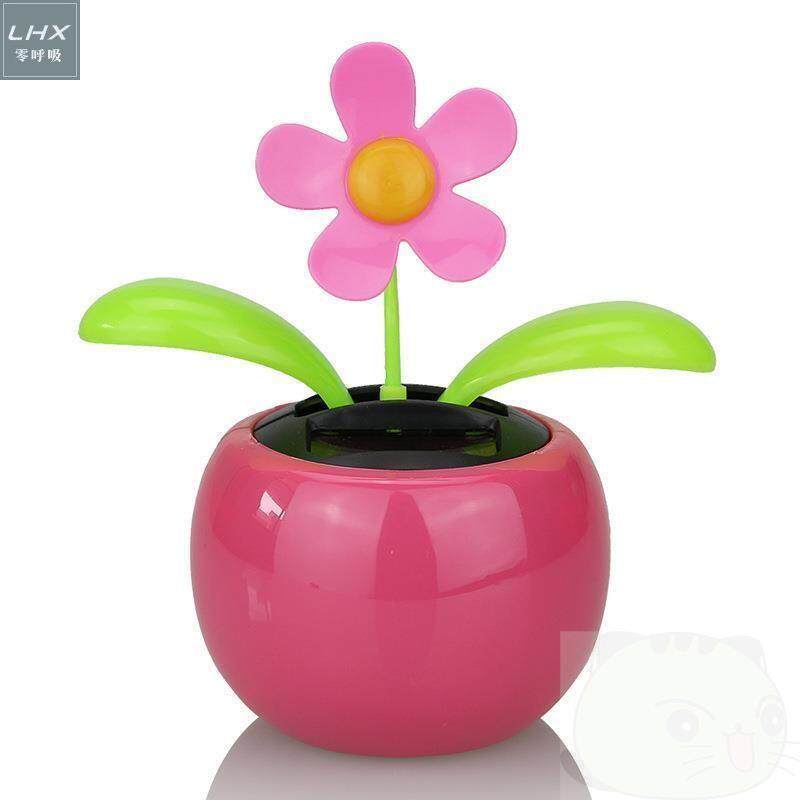 极速(送防滑垫)太阳能自动摇摆太阳花摇头苹果花车内X装饰品汽车