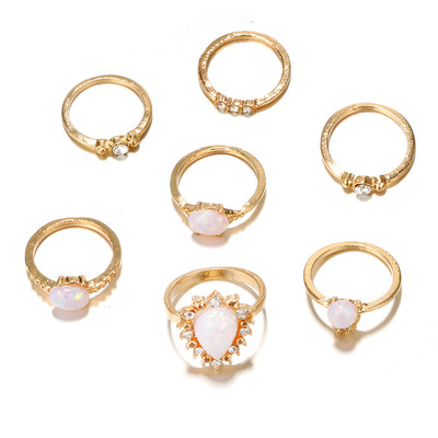 极速Jewelry ring geometric joint ring sXet of 7