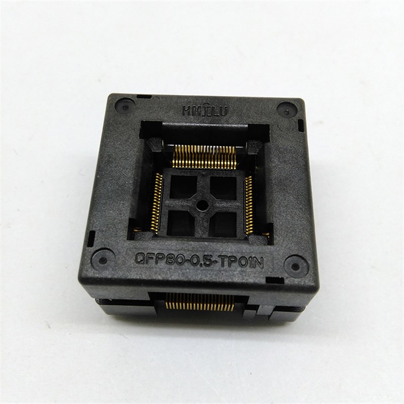 极速QFP80-0.5-14*14 芯片测试座 老化座 0.5间距 QTQ-8V0-0.5-02