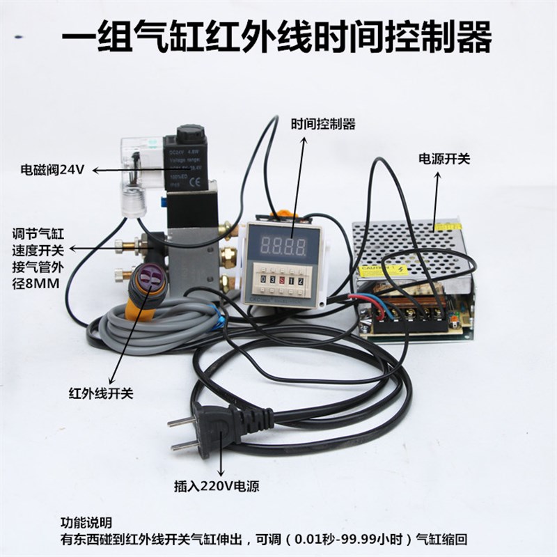 极速冲床PU气动配电箱控制 箱气管接头J电 磁阀气缸往复伸缩自动