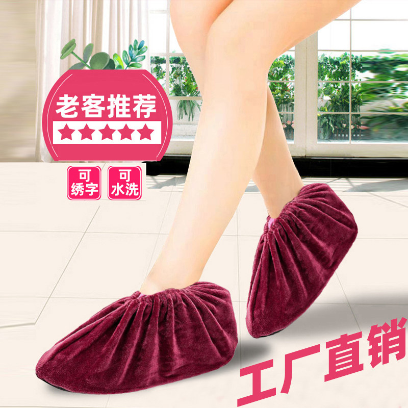 极速重复使用木地k板鞋学生室内防滑底软底鞋套样板鞋罩专用男女