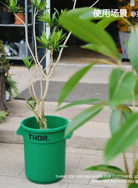极速工业风日本人j气THOR咖啡豆圆形储物桶大容量加厚高颜值垃圾