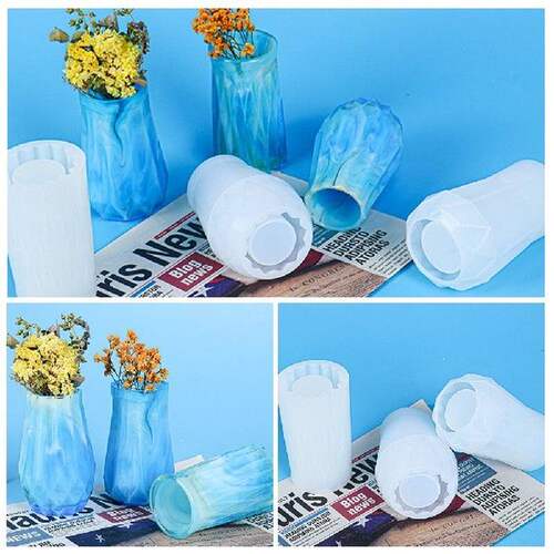 极速DIY Resin Vase Silicone Mold Flower ArrangemUent Casting