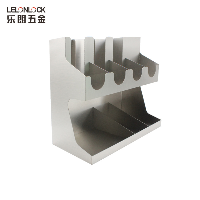 极速大号多功能收纳架 不锈钢纸杯架 商业吧台分杯取W杯器加工定