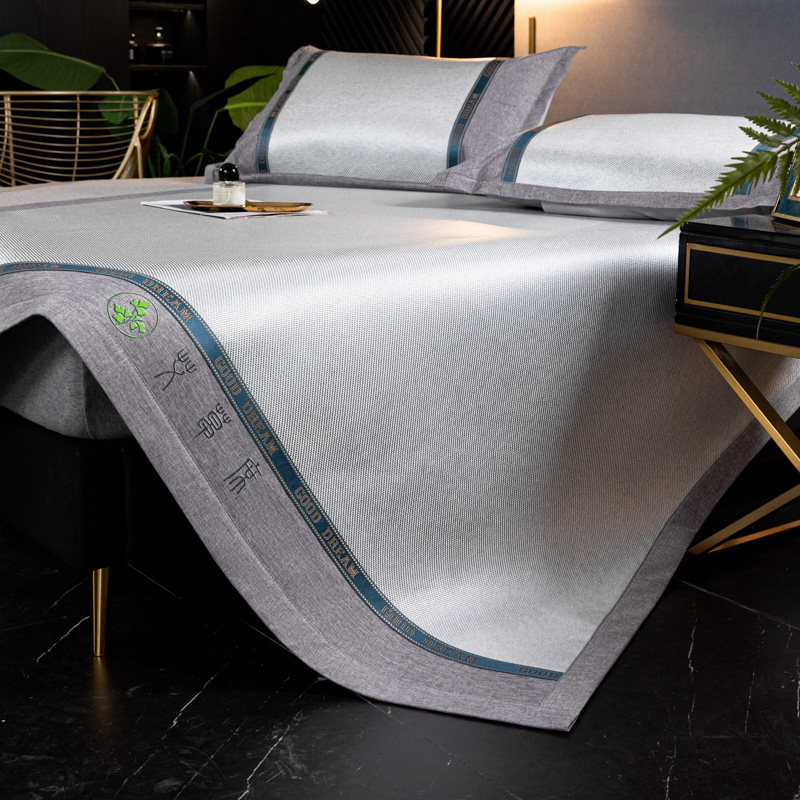 极速艾草驱蚊凉席k三件套1.8m双人床可折叠藤席家用夏季裸睡软席,床上用品,凉席/草席/麻席,淘宝优惠券,粉丝福利购,淘宝优惠卷