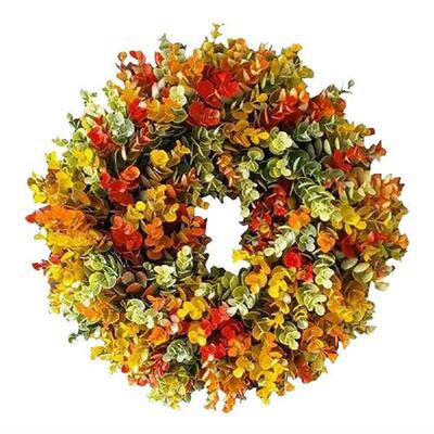 极速.Homemade Eucalyptus LeavesB Wreaths Thanksgiving Rustic