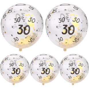 极速5pcs Ballon 30 40 50tuh Happy Birthday Age Confetti Fill