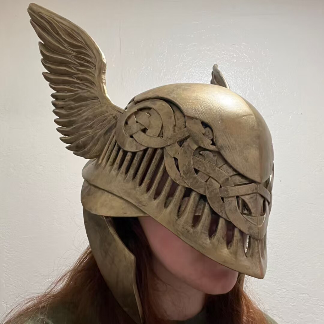 艾尔登法环 女武神玛莲妮亚1:1可穿戴头盔 3D打印白模素材COS服装