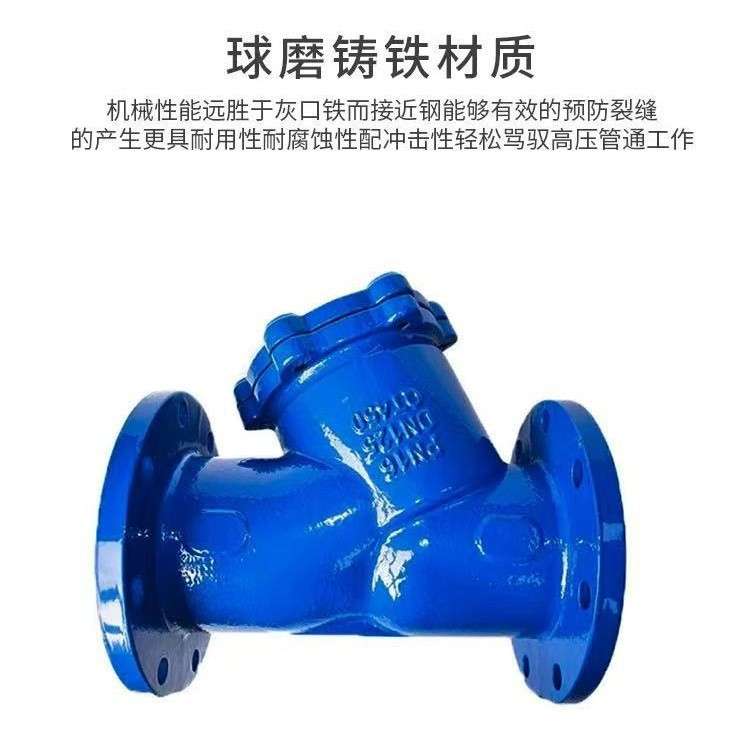 埃美柯9638球磨铸铁法兰Y型过滤器SY14C-16Q (DN40-DN300)