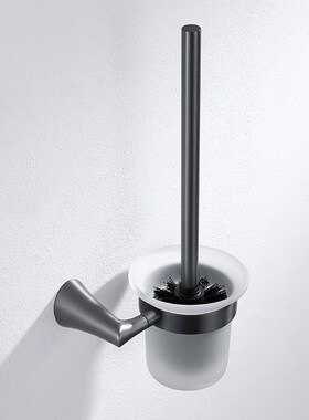 德国枪灰色304不锈钢卫生间厕所刷架马桶刷桶杯浴室五金挂