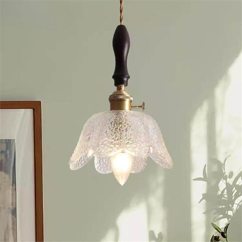 法式复古全铜小吊灯卧室床头餐厅玄关过道美式日式水仙花玻璃灯具,电子元器件市场,其它元器件,淘宝优惠券,粉丝福利购,淘宝优惠卷