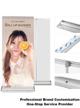 跨境Roll-up Banner易拉宝 全铝合金展架配PVC画面配手提袋易拉宝