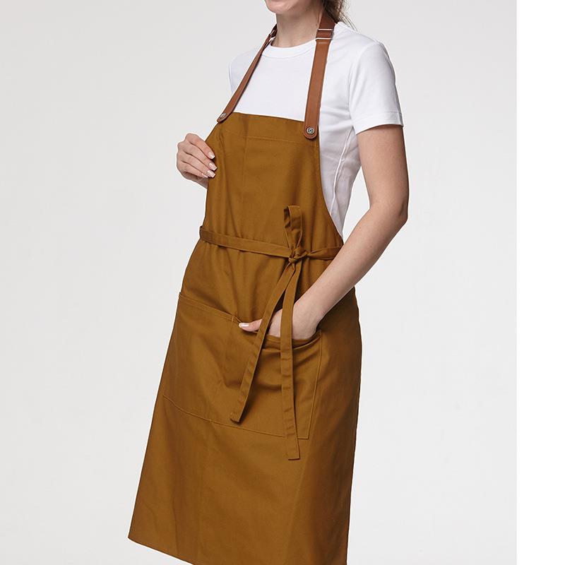 厨房围裙家用防水防油工作服2025新款男女定 制logo字餐饮做饭