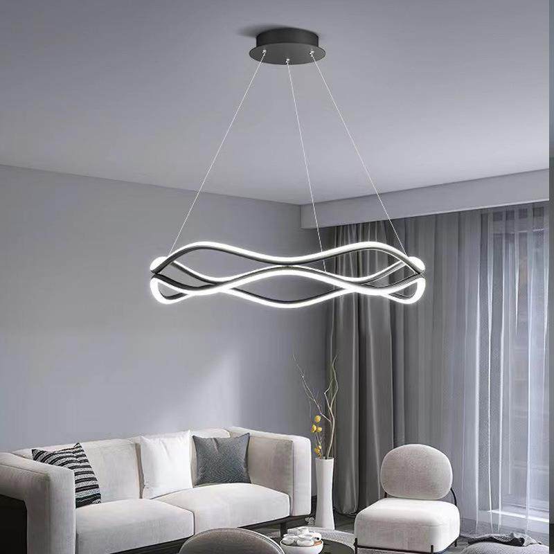 轻奢led客厅吊灯2024年新款现代简约北欧卧室环形意大利艺术主灯