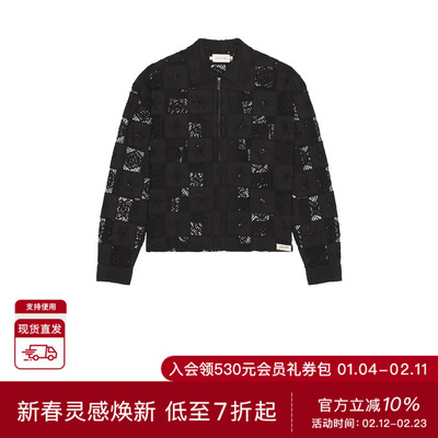 Honor The Gift CROCHET 全拉链夹克 休闲时尚REVOLVE冬季保暖