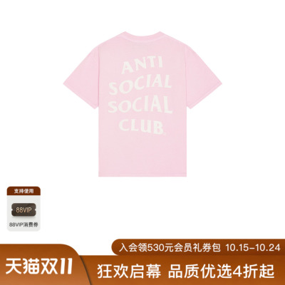 Anti Social Social Club MIND T恤 休闲时尚潮流男REVOLVE  粉色