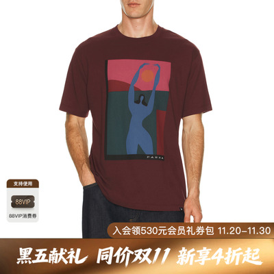By Parra PROTECT THE SUN T恤 休闲时尚潮流男REVOLVE  葡萄酒色