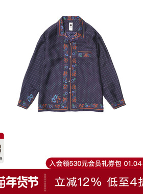 vowels SCARF 真丝衬衫 休闲时尚潮流男REVOLVE  紫色