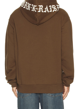 Born x Raised EMBROIDERED 连帽衫 休闲时尚潮流男REVOLVE  棕色