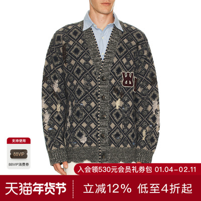 Wales Bonner SIBLING 开衫 休闲时尚潮流男REVOLVE  仿旧