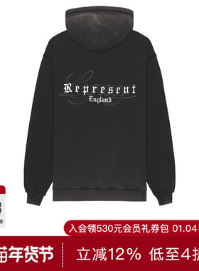 REPRESENT LEGACY 套印连帽衫 休闲时尚潮流男REVOLVE  黑色