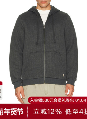 Marine Layer CORBET 拉链连帽衫 休闲时尚潮流男REVOLVE  黑色