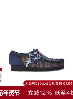 Clarks WALLABEE 莫卡辛鞋 休闲时尚潮流男REVOLVE  蓝色
