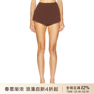 [春季新品]Camila Coelho DEYSI 短裤 棕色美式休闲风REVOLVE小众
