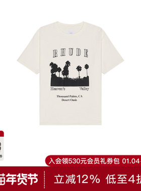 Rhude THOUSAND PALMS T恤 休闲时尚潮流男REVOLVE  白色