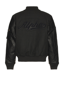 ALPHA INDUSTRIES 莱特曼夹克 休闲时尚潮流男REVOLVE  黑色