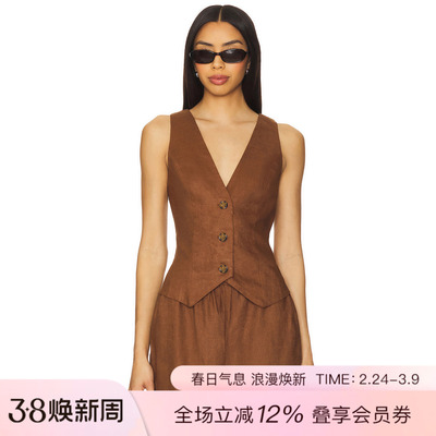 Lovers and Friends ASA 背心 休闲时尚潮流REVOLVE  棕色