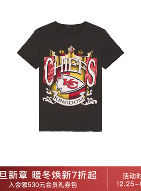 Junk Food CHIEFS KINGDOM 复古T恤 休闲时尚潮流男REVOLVE  黑色