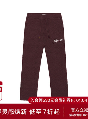 Honor The Gift CABLE 针织长裤 休闲时尚潮流男REVOLVE  梅红