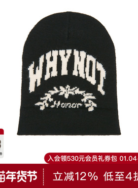 Honor The Gift WHY NOT 针织毛线帽休闲时尚潮流男REVOLVE  黑色