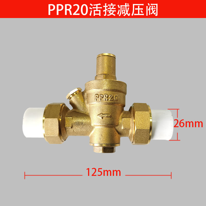 全铜家用稳压e阀净水器热水器ppr20/25自来水管减压阀4 6分PE接头