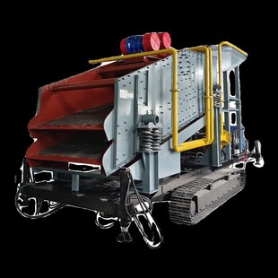 大型移动式振动筛沙机 震动筛分洗石粉筛选设备柴油驱动工业振动