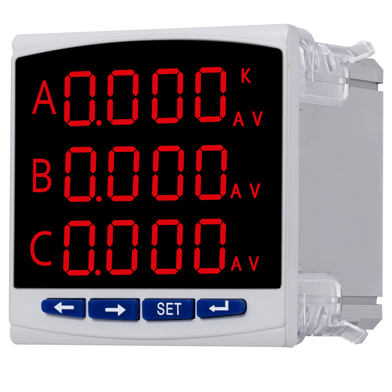 三相液晶多功能电力电流电压功率电能频率组合仪表485通讯电表